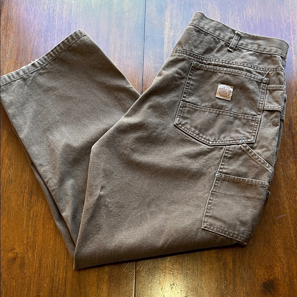 Berne Brown Canvas Work Pants 38x30